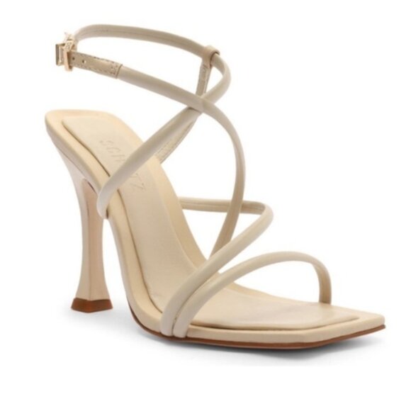 SCHUTZ Shoes - Schutz Lovi Nappa Leather Sandal Egg Shell Size 10.5